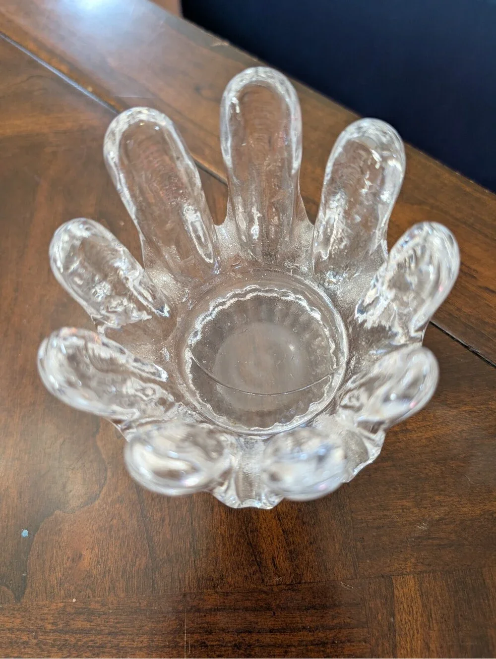 Kosta Boda Sunflower Clear Art Glass Votive Small Vintage